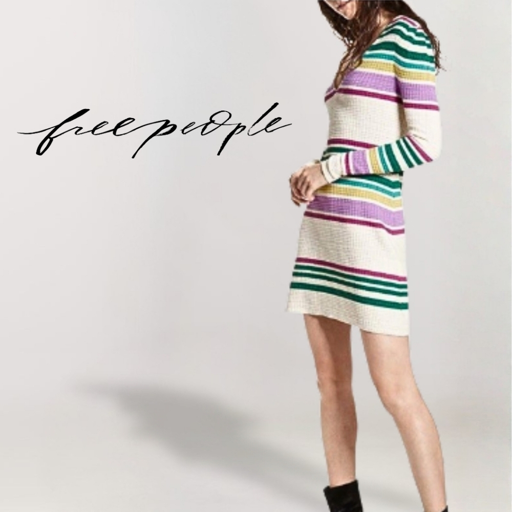 Free People Gidget Stripes Sweater Dress